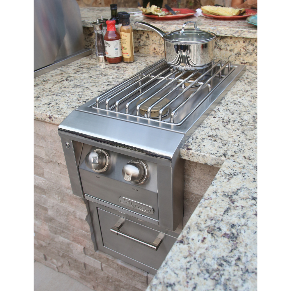 Alfresco Built-In Dual Side Burner - AXESB-2-NG/LP - Natural Gas