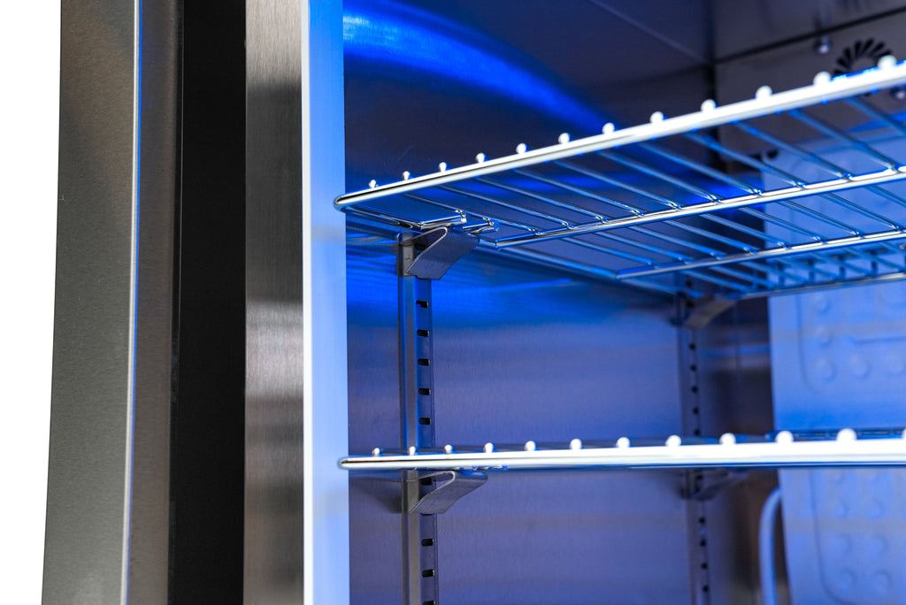 Mont Alpi 400 Deluxe BBQ Grill Island with L-Shape, Beverage Center, Kegerator & Extra Storage - MAi400-D90KEGBEVXL