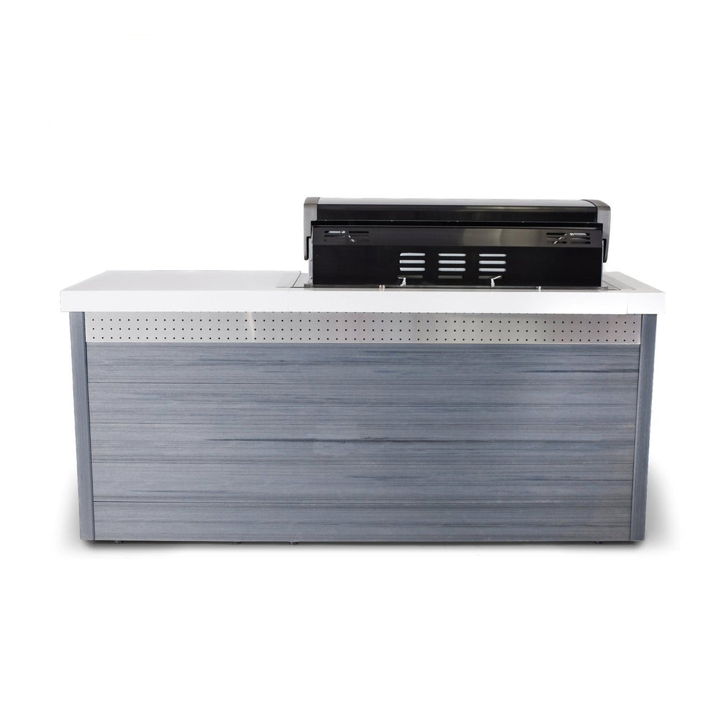 Mont Alpi Artwood 6-Burner Black Stainless Steel BBQ Grill Island - MA805-AWBSS