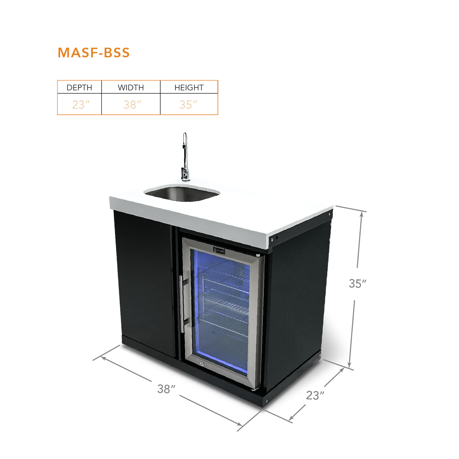 Mont Alpi Black Stainless Steel Beverage Center - MASF-BSS