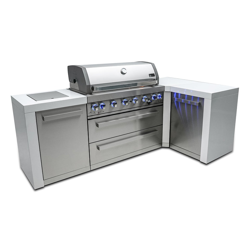 Mont Alpi 805 Deluxe BBQ Grill Island with L-Shape - MAi805-D90C
