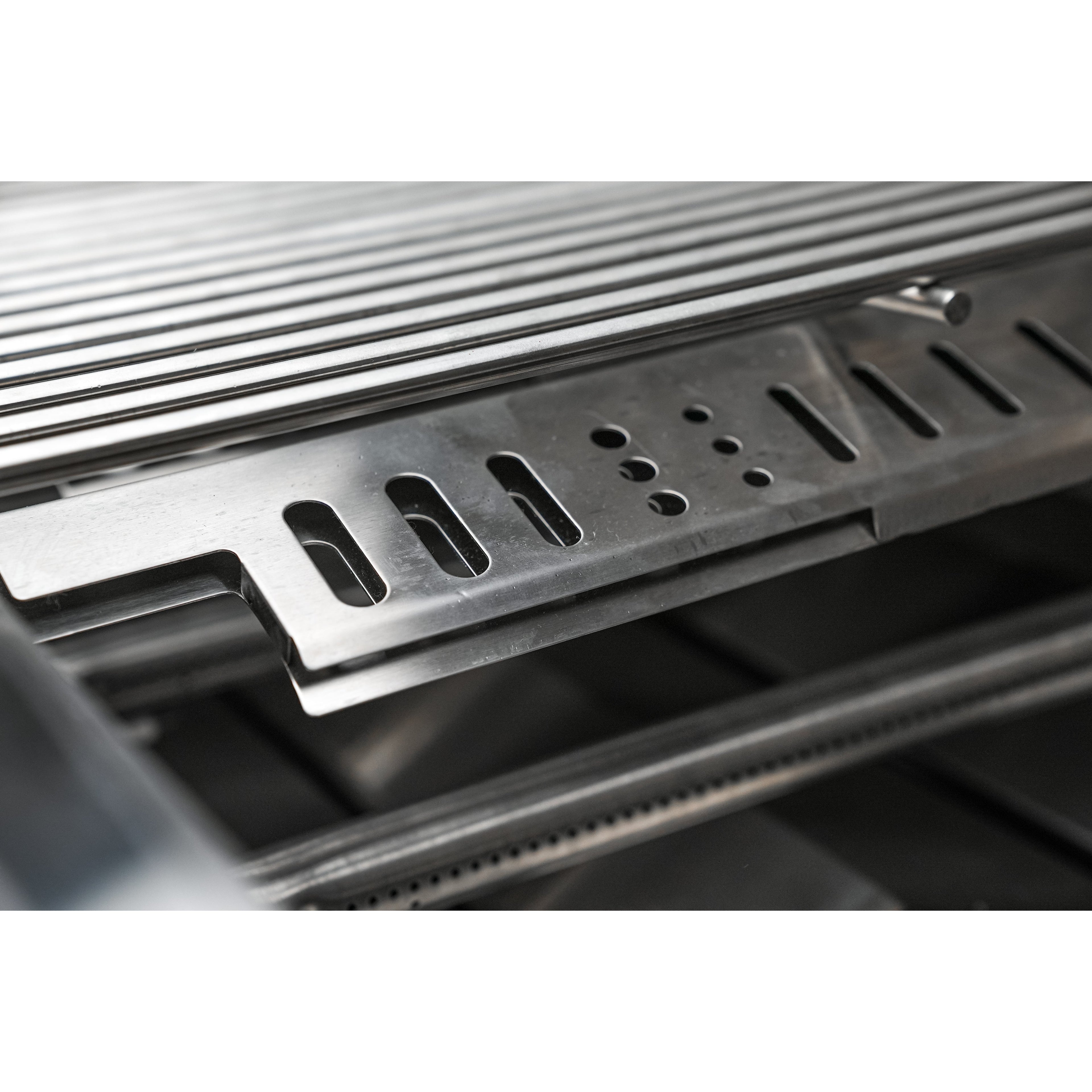 Mont Alpi 400 Deluxe BBQ Grill Island with L-Shape, Beverage Center & Extra Storage - MAi400-D90BEVXL