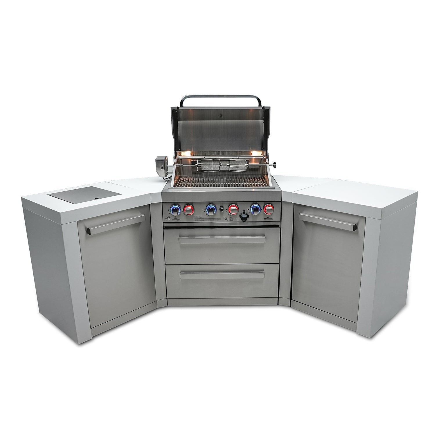 Mont Alpi 400 Deluxe BBQ Grill Island with V-Shape - MAi400-D45