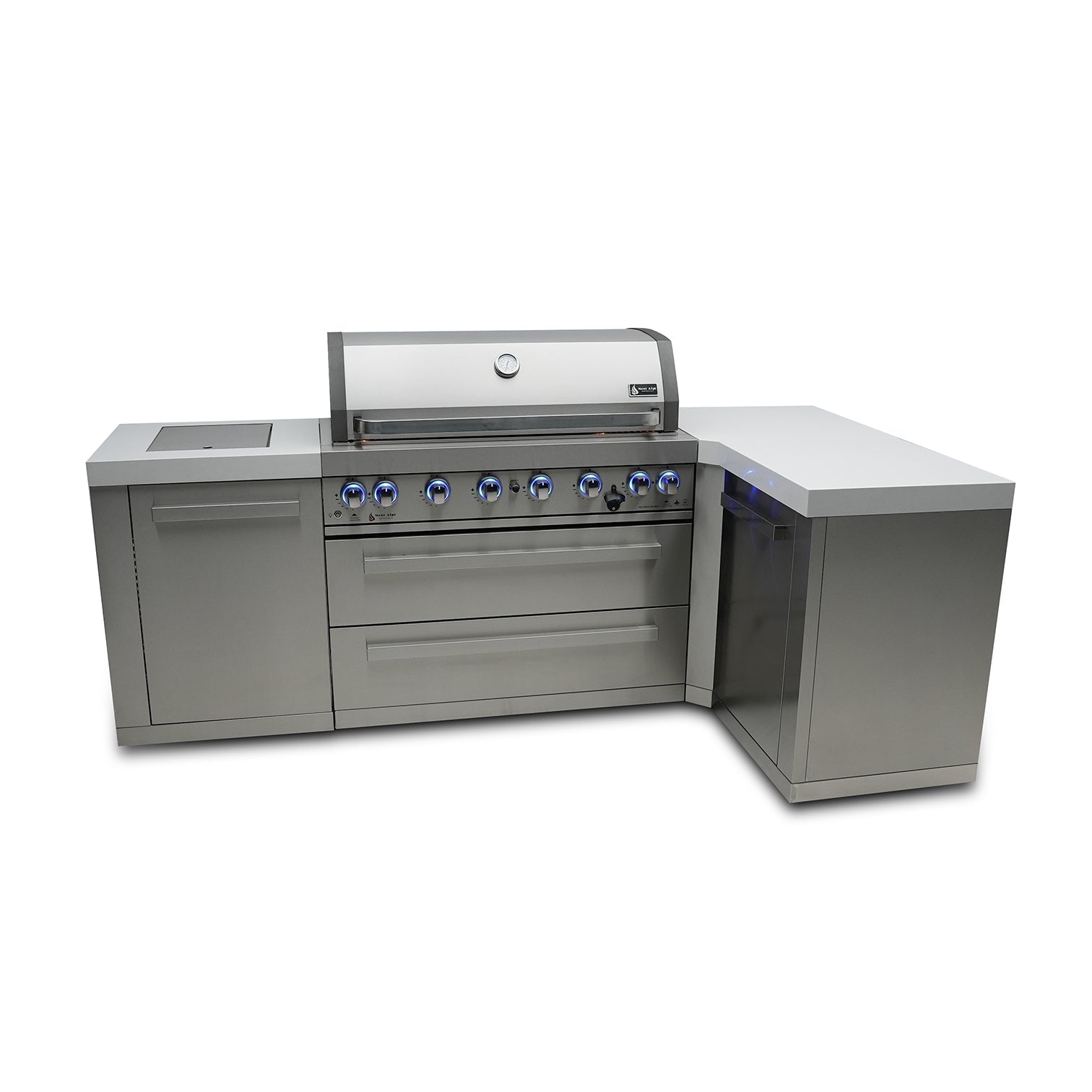 Mont Alpi 805 BBQ Grill Island with L-Shape - MAi805-90