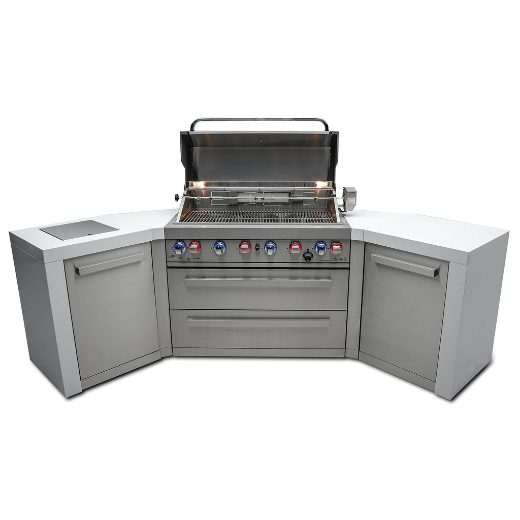 Mont Alpi 805 Deluxe BBQ Grill Island with V-Shape - MAi805-D45