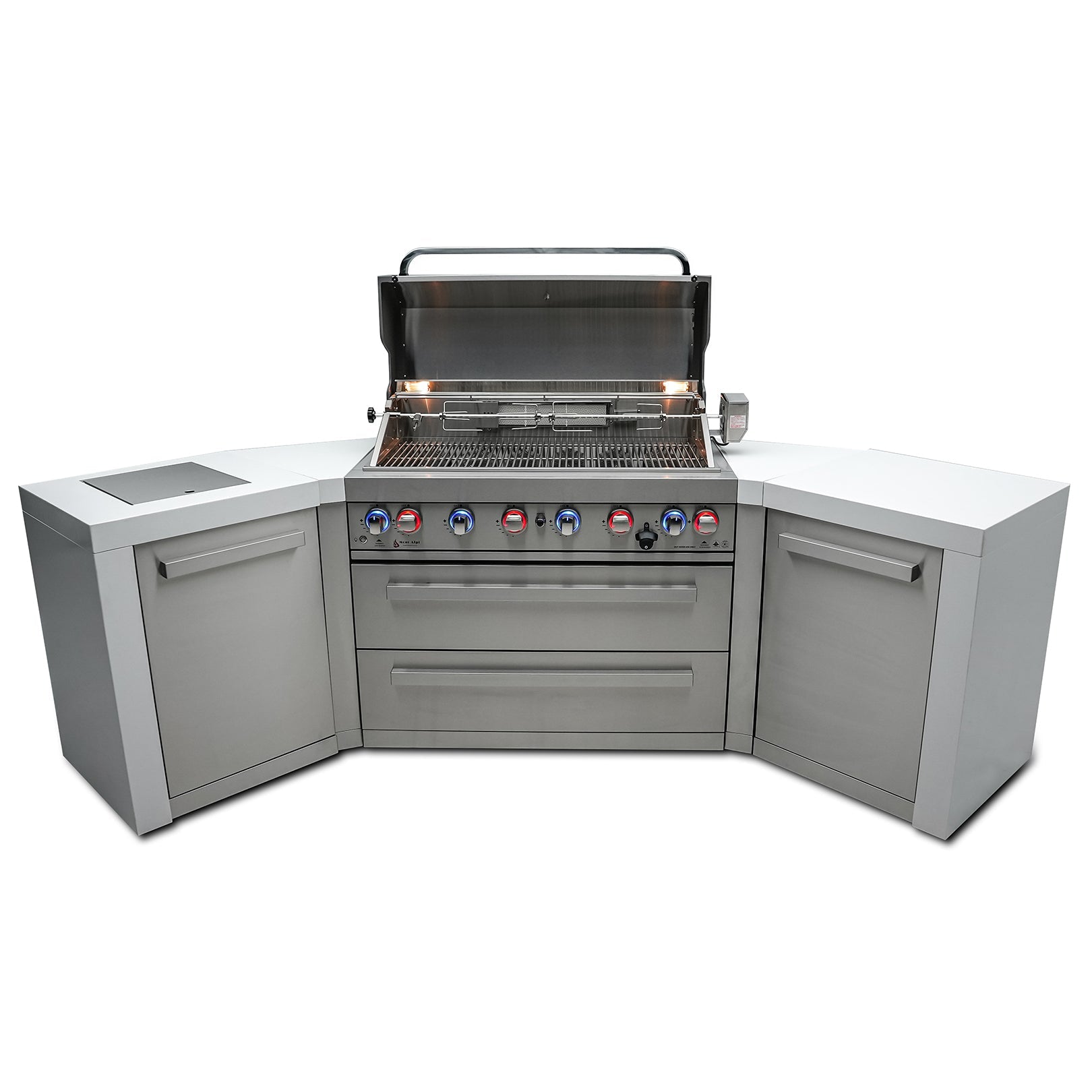 Mont Alpi 805 Deluxe BBQ Grill Island with V-Shape - MAi805-D45