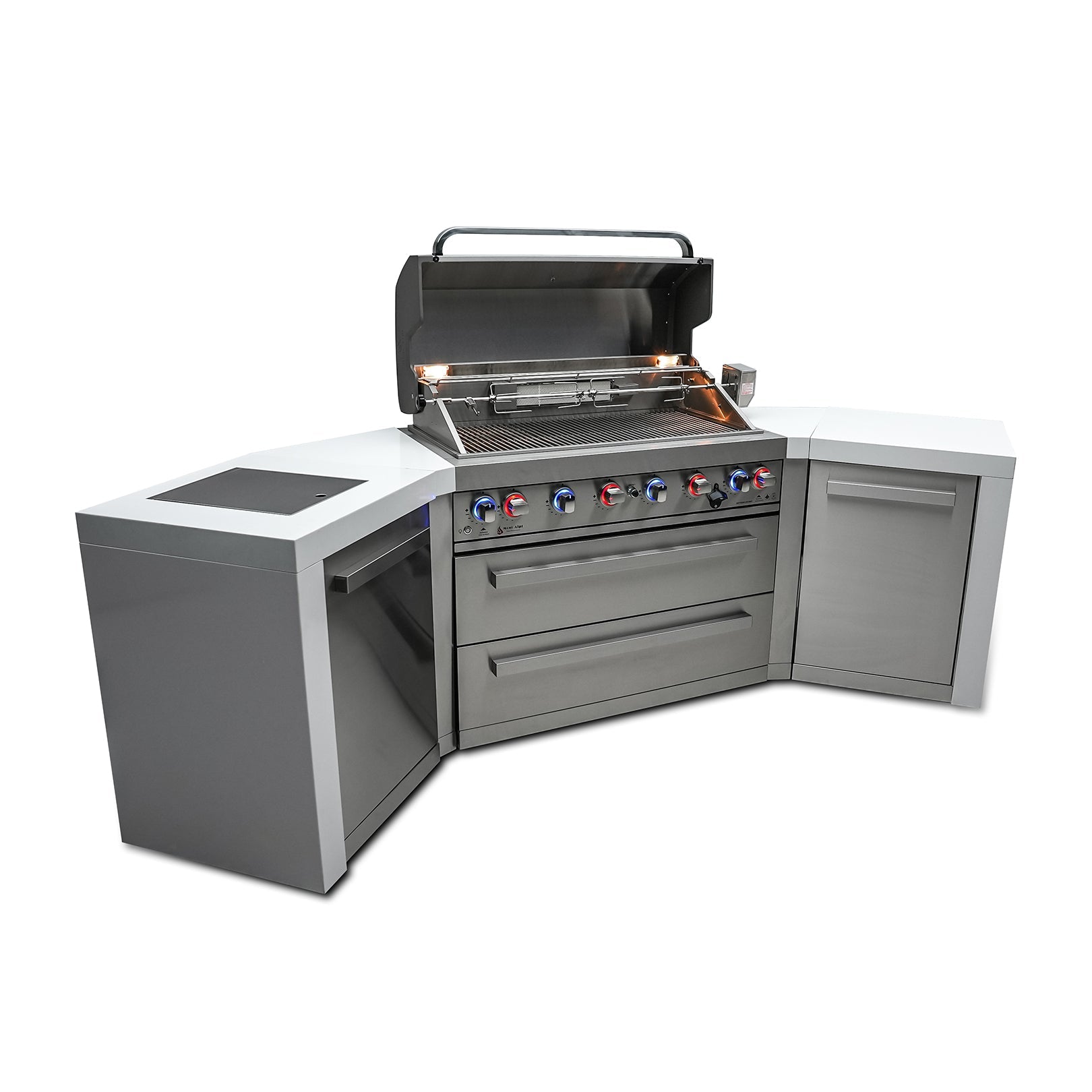 Mont Alpi 805 Deluxe BBQ Grill Island with V-Shape - MAi805-D45