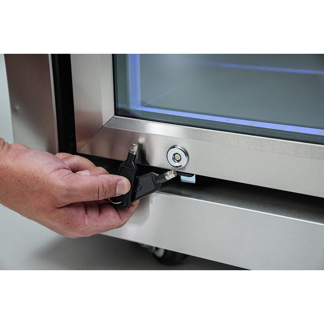 Mont Alpi 805 Deluxe BBQ Grill Island with L-Shape, Kegerator & Beverage Center - MAi805-D90KEGBEV