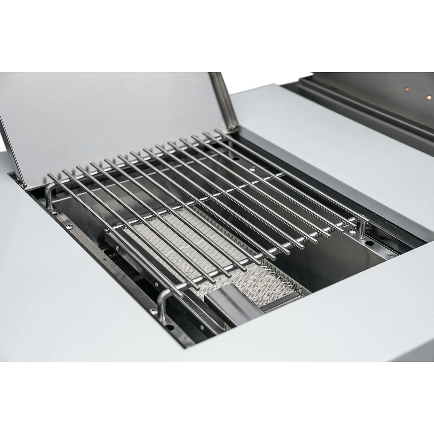 Mont Alpi 400 Deluxe BBQ Grill Island with L-Shape, Kegerator, Beverage Center & Fridge Cabinet - MAi400-D90KEGBEVFC