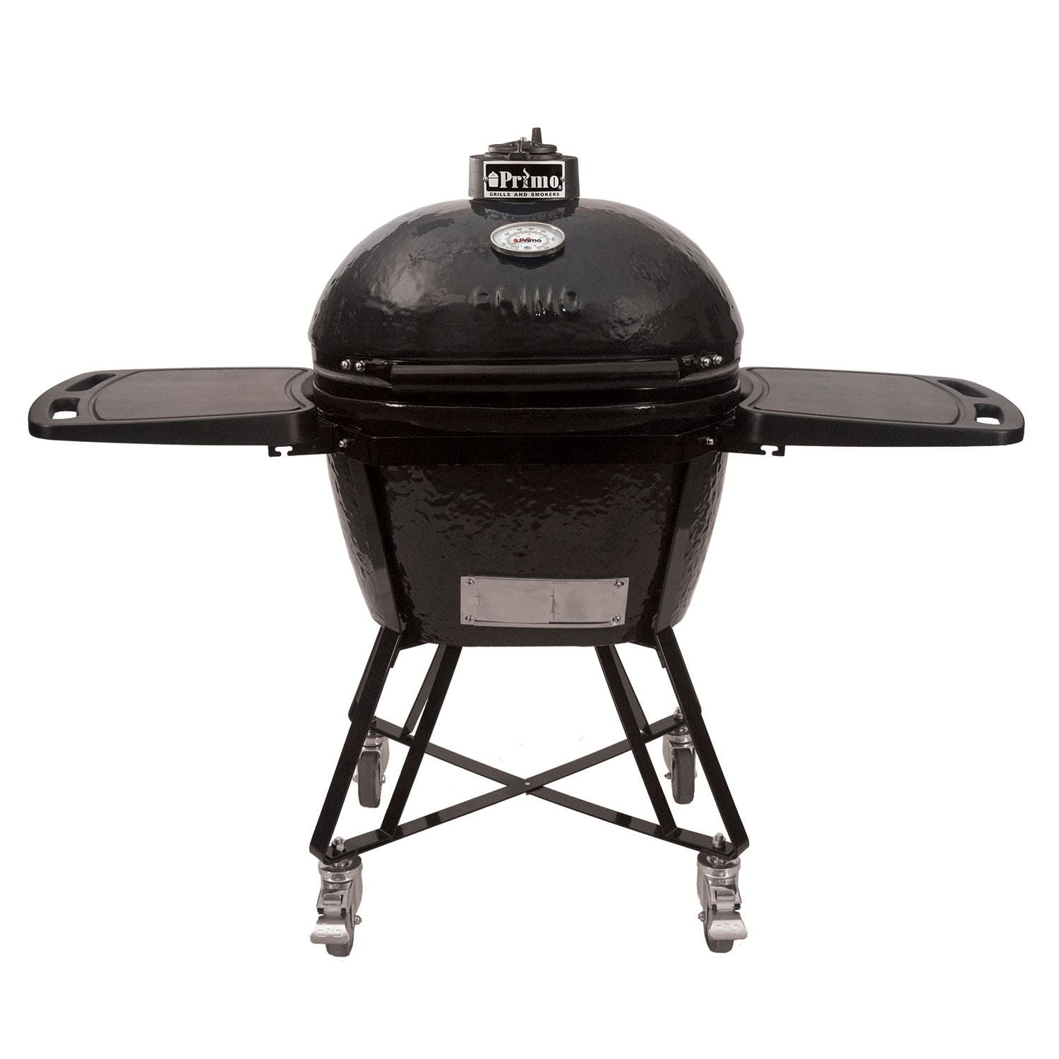 Primo Oval Large 300 Ceramic Kamado Grill with Cradle & Side Shelves